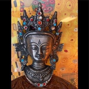 Vintage Tibetan Kuan Yin Wall Hanging